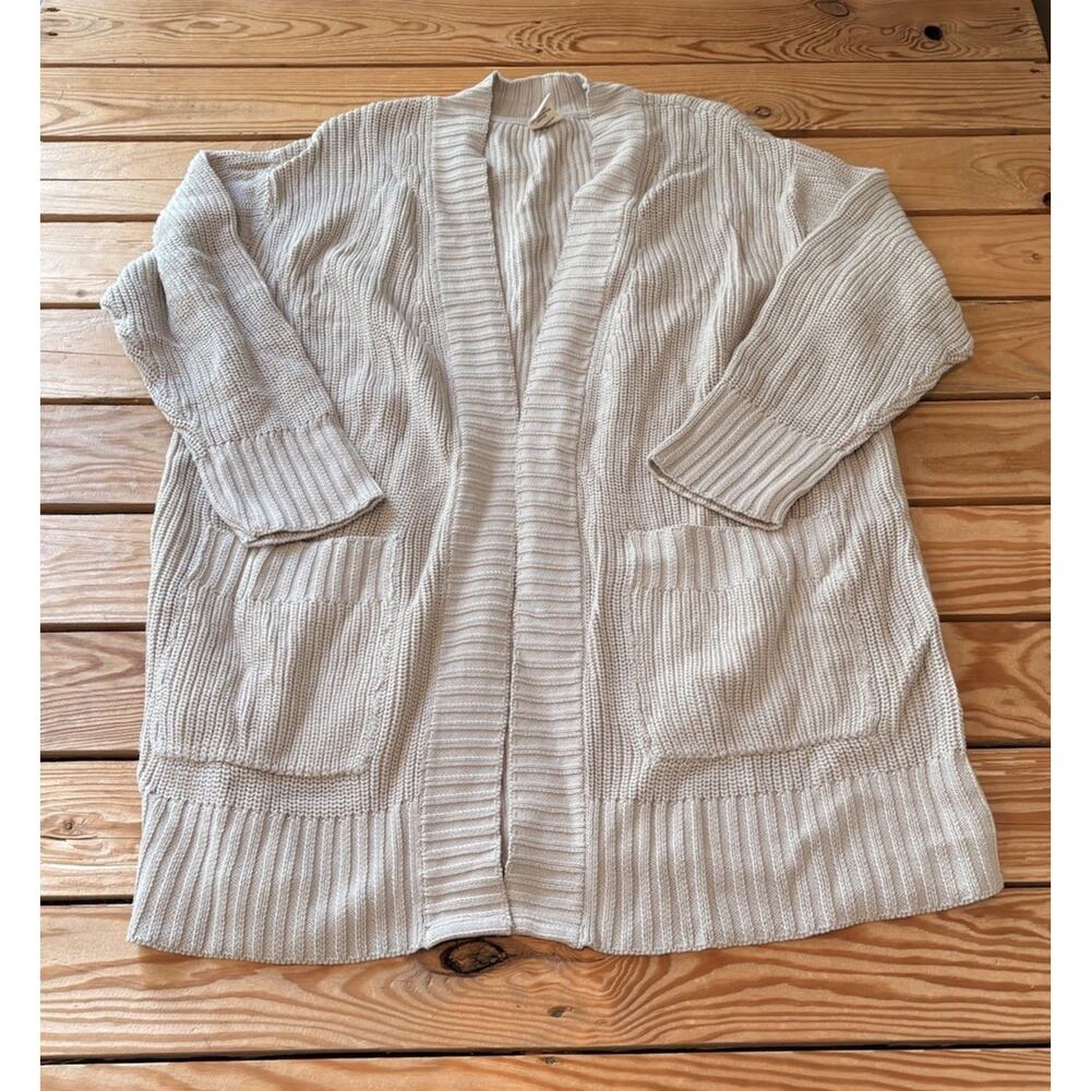 Maggie’s Organics NWOT Women’s Cardigan Sweater Size S Beige P9